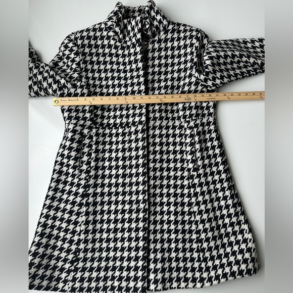 Black Rivet Houndstooth Wool Blend Heavyweight Lined Jacket Coat Women’s XL - Picture 6 of 11